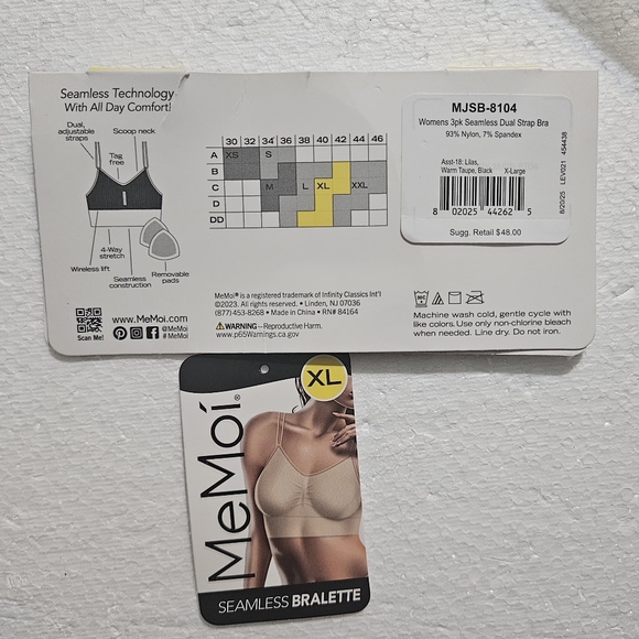 🩷💙MeMoí Seamless Everyday Bralette 3pieces💚🩷 - Picture 12 of 12